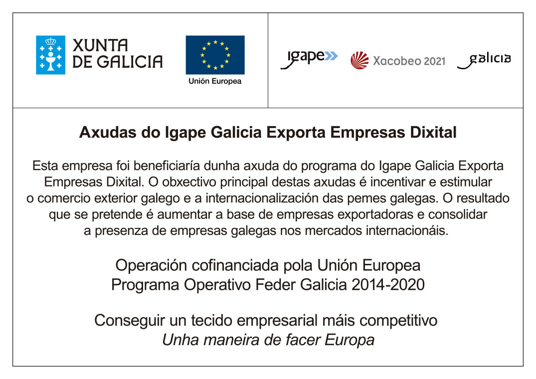 Cartel ayuda Galicia Exporta Empresas Dixital Integasa 2020