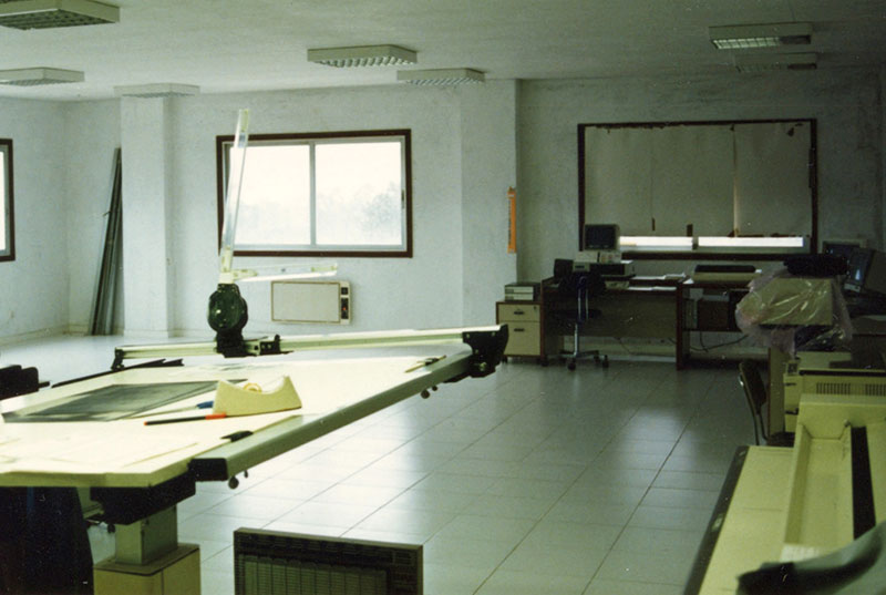 Old technical office for the design of projects